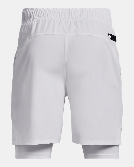 Men's UA Woven 2-in-1 Shorts, White, pdpMainDesktop image number 6